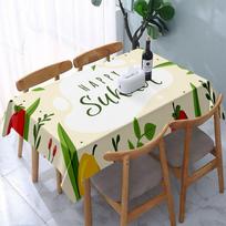 Happy Sukkot Tablecloth Jewish Holiday Party Decor Washable Kitchen Dining Waterproof Table Cloths Home Decorations 100x145cm