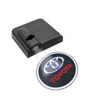 LED Car Logo Door Welcome Light Laser Projector Logo Ghost Shadow Light For Toyota Camry Prius Yaris Hilux Avensis Auris Corolla FH1 gray