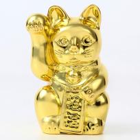 Maneki Neko Gold Color Platinum Weighty Usaya Original Design (Gold Color) yellow