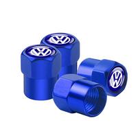 4Pcs Metal Car Wheel Tire Valve Dust Caps Rim Accessories For VW R Polo Passat Rline Golf 4 5 6 Tiguan Jetta GTI ID.3 Scirocco