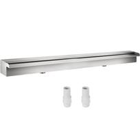 59.1  x 4.5  x 3.1  Stainless Steel Decorative Waterfall Pool Fountain For Garden Pond Indoors And Outdoors