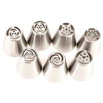 7Pcs Tulip Flower Cake Pastry Nozzles Diy Baking Tools Fondant Cake Decoration Onesize gray