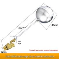 4-Point Copper Water Tank Inlet & Level Control Float Valve white