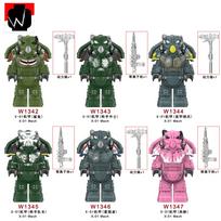 Fallout X-01 Power Armor Action Figure Building Blocks Set Bagged 6 Styles W1342-1347 Creative Collectible Model Toy