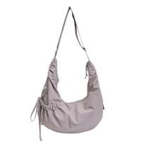 2026 New Simple Lazy Wind Large Capacity Lightweight Shoulder Bag Solid Color Casual Korean Relaxation Commuter Messenger Bag