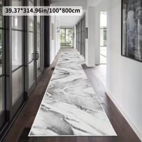 Modern Geometric Pattern Runner Rug Anti Slip Stain Proof Kitchen Hallway Bedroom Indoor Home Decor Rug 50x160cm 20x63inch