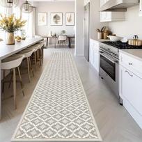 Modern Geometric Pattern Runner Rug Anti Slip Stain Proof Kitchen Hallway Bedroom Indoor Home Decor Rug 80x180cm 31x71inch