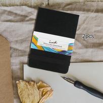 Watercolor Handbook with Sketchbook, Diary, Coloring Book And Drawing Pad Made of Paper PU for 14cmx9cm black