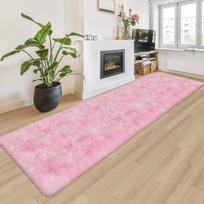 Long Pile Tie-Dye Shaggy Rug, Soft Plush Anti-slip Area Carpet For Hallway Bedroom Dorm Kids Room Warm Home Decor 40x120cm 16x47inch