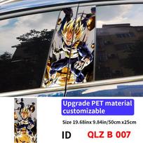 Anime Son Goku Car Stickers Auto B-pillar Car Center Column Decor Cover Scratches Waterproof Sunscreen Vinyl Decals Accessories 007 gray