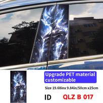 Anime Son Goku Car Stickers Auto B-pillar Car Center Column Decor Cover Scratches Waterproof Sunscreen Vinyl Decals Accessories 017