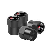 4pcs Metal Car Wheel Tire Valve Stem Caps For Audi A4 A3 8P A5 A6 C7 A1 A7 A8 Quattro Q2 Q3 Q5 Q7 Q8 RS S Line Auto Accessories