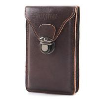 Men's Waterproof Leather Phone Holster: Durable Multi-Functional Belt Pouch and Construction Site Waist Pack