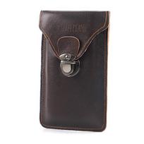 Men's Waterproof Leather Phone Holster: Durable Multi-Functional Belt Pouch and Construction Site Waist Pack