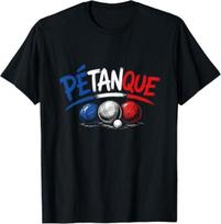Petanque Tricolour Balls and Vintage Pig T-Shirt 110 blue