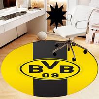 Borussia Dortmund Printed Round Rug Carpet Chair Rug Area Rug Entryway Doormats,for Office Chair Living Room Bedroom Kitchen Room. 100cmx100cm