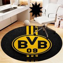 Borussia Dortmund Printed Round Rug Carpet Chair Rug Area Rug Entryway Doormats,for Office Chair Living Room Bedroom Kitchen Room. 100cmx100cm