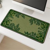 Botanical Desk Mat Dark Green Leavesalfombrillas Gaming Mouse Pad Grande Alfombrilla Ratn Umamusume Teclado Mecnico 800x300x2mm