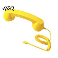 Nostalgic Desktop Decoration Prop Retro Phone Handset for Mobile Phones Type-C Vintage Wired Handheld Portable Office Cell Receiver with Microphone