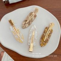 4pcs Simple Mixed Color Hair Clips Side No Trace Bangs Duckbill Clips Elegant Ladies Headwear Hair Accessories beige