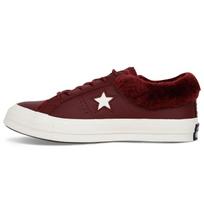 Converse One Star Series Comfortable Versatile Low-Top Canvas Shoes Unisex sneaker Dark-Red 162602C 35 brown