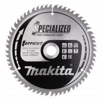 Makita pjūklo diskas medžiui 190x20 60 dantų Efficut, skirtas akumuliatoriniams įrankiams