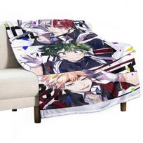 heros deku todoroki bakugo Throw Blanket Luxury Designer Blanket Soft Plaid Moving Blanket Blanket Fluffy 30x40in gray