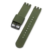 Audinio nailono laikrodžio dirželis 17mm 19mm 20mm SWATCH moteriškam vyriškam laikrodžiui Dirželis Sportinė apyrankė Apyrankės Pakeitimas Laikrodžio aksesuarai 17mm gray