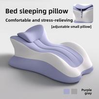 Memory Foam Bed Wedge Pillow Anti Snoring Acid Reflux Relief Neck Back Leg Pain Reading Sleeping Post Surgery Recovery Pillow violetinė