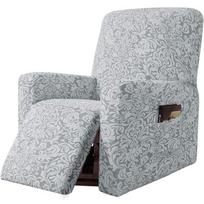 Elastic Recliner Sofa Cover Jacquard Slipcover for Lazy Boy Furniture Protector Stretchable Armchair Cover gray