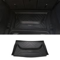 Skirta Tesla Model Y Kilimėliams Paprasti TPE bagažinės įdėklai Bagažinės apatinio skyriaus bagažinės kilimas ir sėdynės nugaros apsauga Nešvarus dangtis black