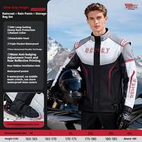 Motorcycle motorcycle riding raincoat rainpants suit full body rainstorm windproof waterproof riding suit raincoat L sidabro pilka spalva