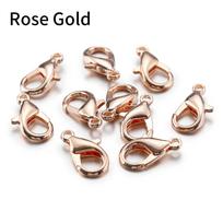 100pcs Lobster Clasps for Bracelets Necklaces DIY Hooks Chain Closure Accessories for Jewelry Making Findings Wholesale 12mm - 100pcs beige