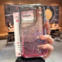 Shining Quicksand Glitter Sequin Phone Case For iPhone 17 Air 16 15 14 13 12 11 Pro XR X XS Max 7 8 6 Plus Gradient Clear Cover iPhone17 Pro Max