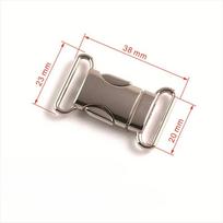 1pc Quick Side Release Buckles Metal Leather Bag Backpack Purse Strap Webbing Belt Clasp Lock DIY Repair Supplies gray
