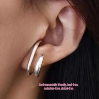 Elegant Irregular Twist Ear Cuff: Sophisticated Five Elements Design, No Piercing Required brown