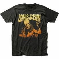 26 Janis Joplin Live T Shirt Mens Licensed Rock N Roll Music Band Tee New Black Unisex T-Shirt 5XL black
