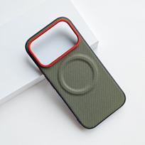 Case For Honor 600 Pro 600 Nylon Woven Matte PU Leather For Magsafe Skin-friendly Protective Phone Cover For Honor 600Pro Shell Honor 600 žalia