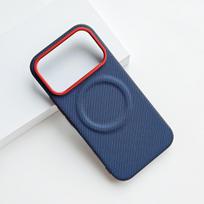 Case For Honor 600 Pro 600 Nylon Woven Matte PU Leather For Magsafe Skin-friendly Protective Phone Cover For Honor 600Pro Shell Honor 600 mėlyna