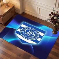 Queens Park Rangers Football Print Crystal Velvet Rug, Comfortable Water Absorbent Non Slip Indoor Floor Carpet 40cmx60cm