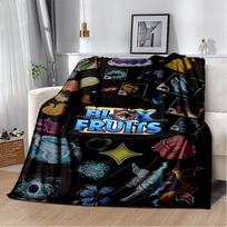 29 Style New B-Blox Fruit Cartoon Flannel Blanket,Soft Throw Blanket for Home Bedroom Bed Sofa Travel Cover Kid Gift Size: 75*100cm, Weight: 230 GSM gray