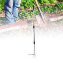 Weed Puller Tool with Long Handle Stainless Steel Detachable Stand Up Weed Remover Weeding Tool for Lawn Yard Garden Metal gray