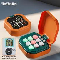 Kids  ChildrensMultifunctional Tic-Tac-Toe Board Chess Playset Portable For Adults Electronic Games Montessori Puzzle Table Game Chess Board oranžinė