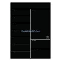 R6FF Whiteboard Fridge Calendar Weekly Planner 297x420mm Fridge Memo Board black