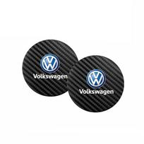 Car Emblem Anti-Slip Pad Water Cup Mat Holder Drink Coaster For VW R Line GTI Polo Golf Passat CC Tiguan Arteon Touareg Scirocco black