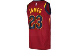 Nike Basketball Jersey Cleveland Cavaliers, LeBron James SW Embroidery Fan Edition Men's Burgundy 903978-677 L blue