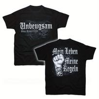 Men'S Unbeugsam Buben Club Graphic T-Shirt Mein Leben Meine Regeln Fist Design Casual Short Sle L black