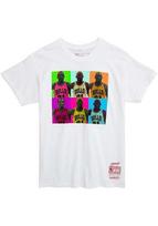 Mitchell & Ness Dennis Rodman Bulls White Pop Art Fashion Player Mens Kids T Shirt XL 140 black
