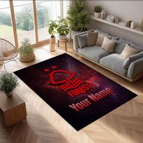 Nottingham Forest FC Printed Crystal Velvet Rug Non‑Slip Crystal Velvet Carpet For Sofa Bedroom Indoor Home Decoration 80cmx120cm