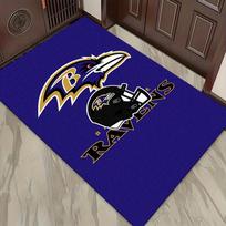 Baltimore Ravens Logo Carpet Rug for Living Room Bedroom Home Sofa Decoration,Kids play Non-slip Floor Mat 40x60cm( 15x23in ) black